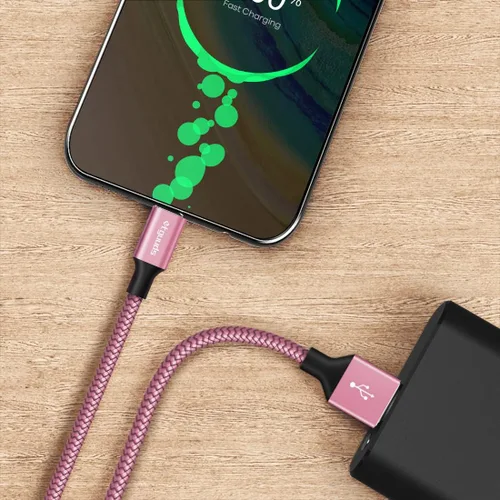 Miniatura 8 de Etguuds Cable rosa de 10 pies de carga rápida de USB-A a USB-C, 2 unidades, para Samsung S23, S22, S21, S20, S10, S10E, A10e, A11, A13, A03s, A52