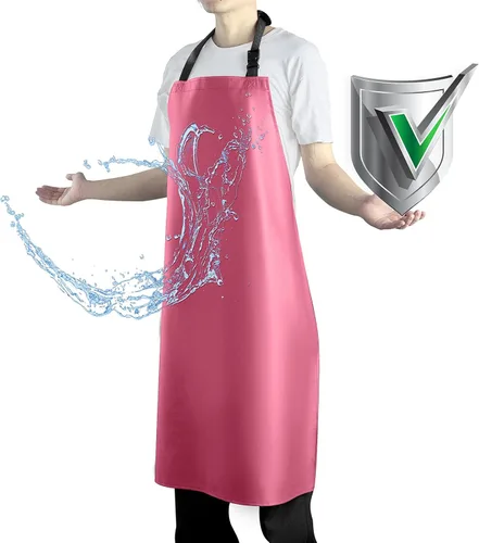 Miniatura 16 de Delantal impermeable con cómodo babero ajustable de goma de vinilo para lavavajillas, delantal resistente para hombres y mujeres lavavajillas Negro