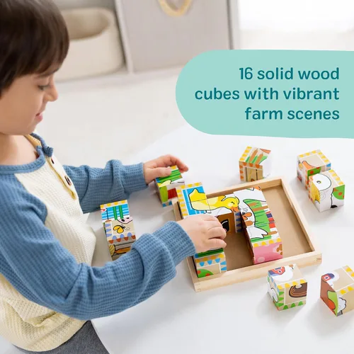 Miniatura 5 de Rompecabezas en cubo de granja de Melissa & Doug, Multicolor