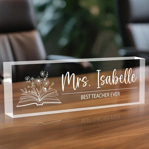 Miniatura 8 de Placa de nombre personalizada para escritorio Placa de nombre de escritorio personalizada Regalos personalizados de agradecimiento para jefe