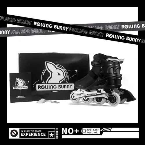 Miniatura 5 de Inline Skates PRO para mujer adulta, rodamientos ABEC-9 con forro transpirable para hombre y mujer, freno opcional, talla W 6-9, negro