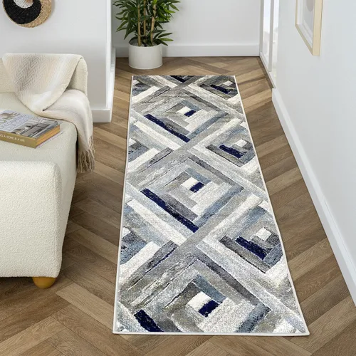 Miniatura 11 de LUXE WEAVERS Alfombra abstracta moderna de madera geométrica azul 2x3