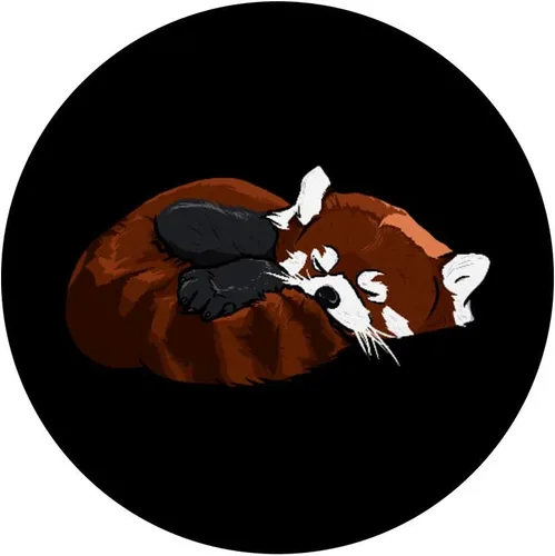 Miniatura 3 de Lindo dormir rojo Panda PopSockets Swappable PopGrip