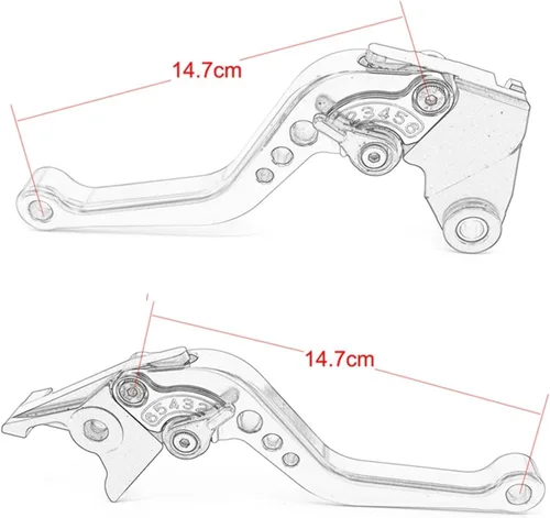 Miniatura 5 de Piezas de motocicleta CNC Palancas de embrague de freno ajustables cortas para Suzuki para GIXXER 250 SF para GIXXER 150 125 SF250 2020 2023