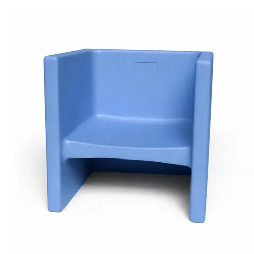 Children's Factory Silla cúbica 3 en 1 para niños, muebles de aula de asientos flexibles, paquete de 1, azul cielo