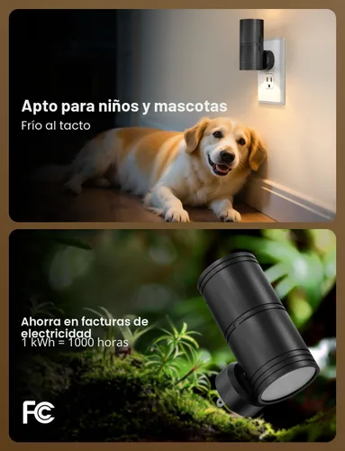 Miniatura 5 de Likelgn Luz nocturna enchufable a la pared, paquete de 2 luces LED regulables con sensor de atardecer a amanecer, brillo blanco suave, para pasillo