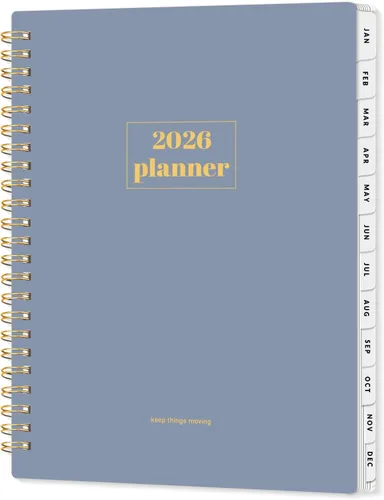 Miniatura 13 de SUNEE Agenda 2026, agenda semanal y mensual, enero de 2026 a diciembre de 2026, agenda diaria con pestañas, páginas de notas, encuadernación en Negro