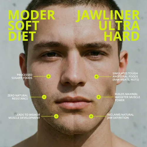 Miniatura 4 de Jawliner® - Pioneros de la goma de mandíbula artesanal más resistente 15 veces más dura, incluye 12 semanas de entrenamiento - Goma dura de menta