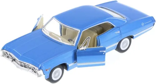 Miniatura 3 de KiNSMART - Modelo a escala 1/43 compatible con Chevrolet Impala 1967 (azul)