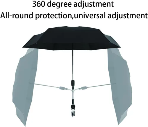 Miniatura 6 de Cochecito de paraguas para paraguas de bebé, dispositivo de fijación con clip UPF 90+, protección UV, silla de paseo, parasol y accesorio