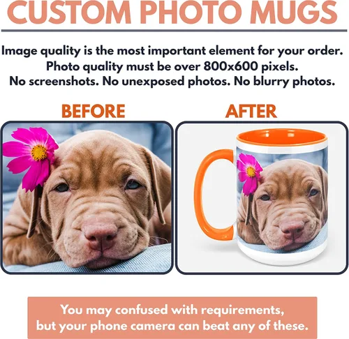 Miniatura 2 de Taza de café con foto personalizada, negra, 11 oz o 15 oz taza personalizada con imagen, texto, nombre - taza personalizada, regalos con fotos, Taza