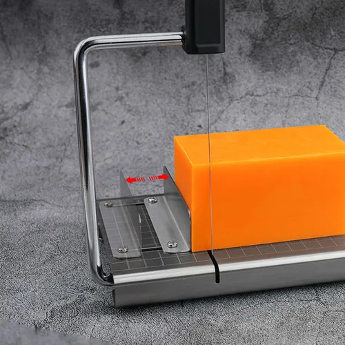 Miniatura 5 de Cortador de jabón hecho a mano – Cortadores de jabón de acero inoxidable con escala para hacer jabón rebanador de pan – Jabón para manualidades