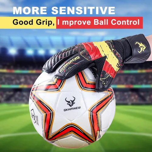 Miniatura 9 de Guantes de portero de fútbol – Nivel profesional de agarre superior, protección mejorada para los dedos, transpirables y duraderos comodidad