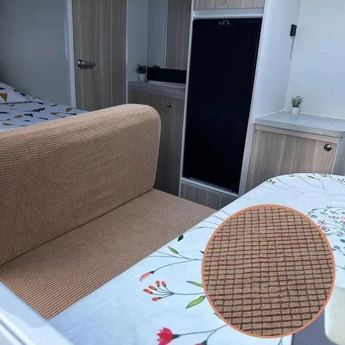Miniatura 5 de RunNico Fundas de Cojines para Comedor de RV - Fundas Elásticas para Cojines de Camper - Protector de Muebles de Sofá Loveseat Extensible para RV