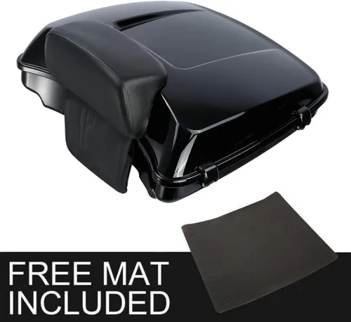 Miniatura 6 de TCT-MOTORPARTS Respaldo Negro Razor de 5.5" para Montaje en Maletero Compatible con Harley Trunk Road Street Glide King Glide 2014-2025 Tronco