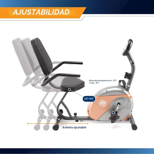 Miniatura 5 de Marcy Home Fitness - Bicicleta de ejercicio personal con resistencia magnética ajustable para entrenamiento cardiovascular y entrenamiento de Cobre