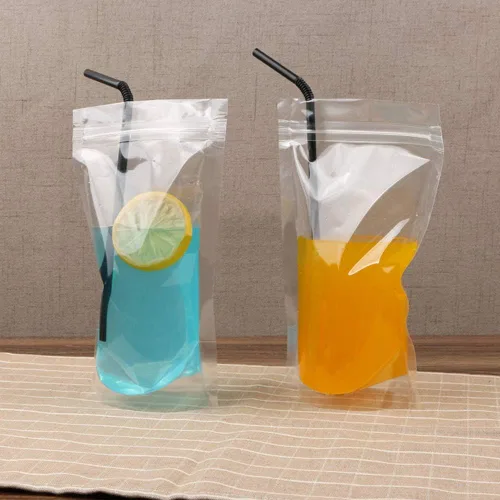 Miniatura 2 de Blisstime Paquete de 50 bolsas de pie, bolsas autoadhesivas transparentes resellables con muesca de desgarro para embalaje de alimentos