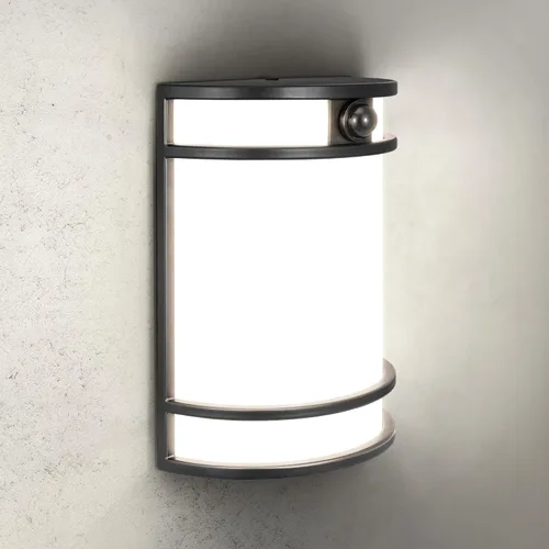 Miniatura 11 de ASD Lámpara LED de montaje en pared para exteriores e interiores de 10 pulgadas con sensor de movimiento, iluminación de pared de níquel cepillado