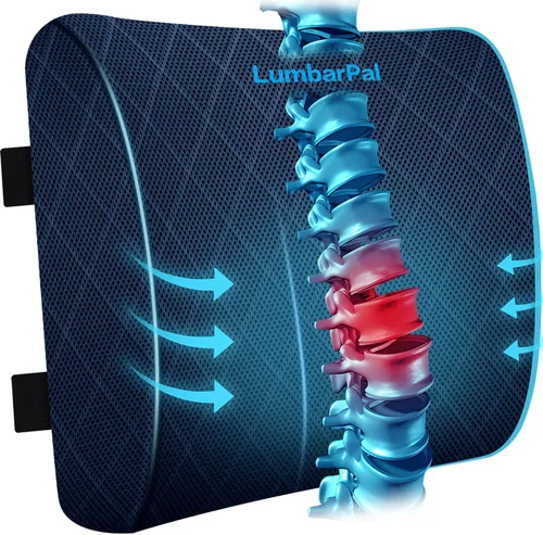 Miniatura 11 de LumbarPal Almohada de Soporte Lumbar para Respaldo de Silla de Oficina Almohada Lumbar para Automóvil, Gaming, Silla de Oficina - Mejora la Postura