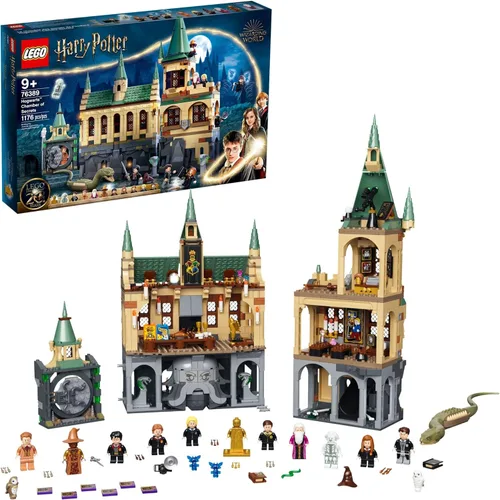 LEGO Harry Potter Hogwarts Chamber of Secrets 76389 - Juguete de castillo con el gran salón, juego de modelos de 20 aniversario con minifigura