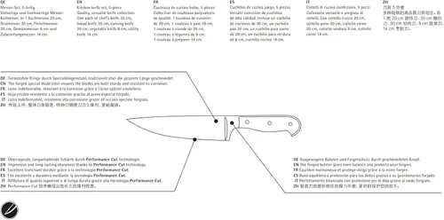 Miniatura 9 de WMF Spitzenklasse Plus Cuchillo de chef negro, 11.8 in