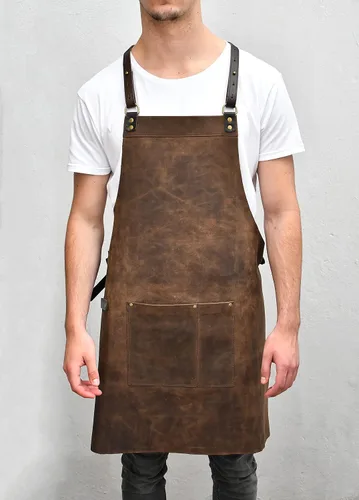 Miniatura 2 de GauchoLife Delantal de cuero Barista Barbero Barbacoa Barbacoa