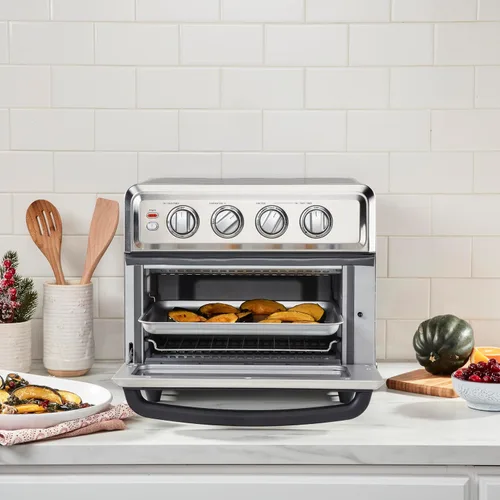 Miniatura 3 de Cuisinart Freidora de aire + horno tostador de convección, horno 8-1 con opciones para hornear, parrilla, asar y calentar, acero inoxidable, TOA-70