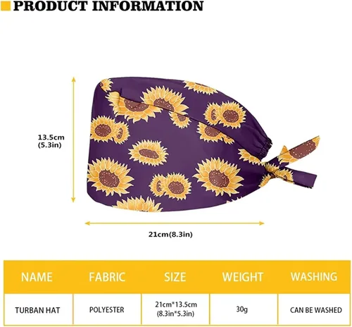 Miniatura 15 de Babrukda Paquete de 2 gorras con banda para el sudor ajustable con lazo en la espalda, gorro divertido
