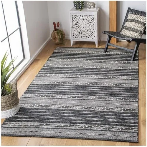 Miniatura 2 de SAFAVIEH Striped Kilim Collection STK516Z - Alfombra decorativa hecha a mano de algodón de tejido plano, 2 pies 3 pulgadas x 5 pies