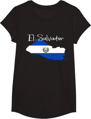 Miniatura 5 de Camiseta con la bandera de El Salvador, mapa de El Salvador, camiseta de Salvador para mujer