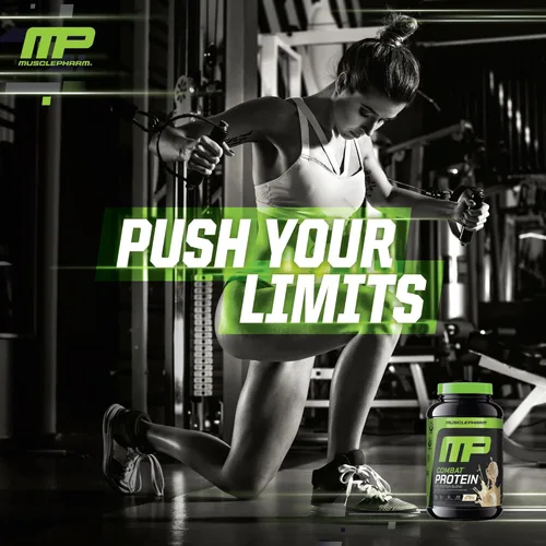 Miniatura 6 de MusclePharm - Proteína en polvo de combate, sabor a vainilla, alimenta los músculos para entrenamientos productivos, 5 fuentes de proteína