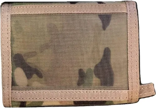 Miniatura 13 de RAPDOM Billetera de triple pliegue militar patriótico con bandera estadounidense de Estados Unidos, Verde -Oliva, Billetera triple