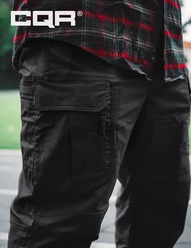 Miniatura 7 de CQR - Pantalones tácticos elásticos para hombre, pantalones cargo de ripstop resistentes al agua, pantalones ligeros para trabajo al aire libre