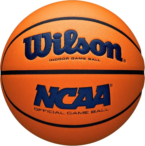 Miniatura 12 de Wilson NCAA Evo NXT Balones de Baloncesto Oficiales para Juegos en Interiores - Tamaños 6 y 7 Negro/Naranja