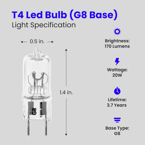 Miniatura 3 de Feit Electric Bombilla halógena de xenón de 20 W, regulable, blanco brillante de 3000 K, base G8 bi-pines, 170 lúmenes, 90+ CRI, fresca y duradera