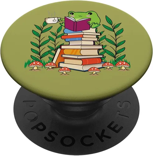 Cottagecore - Libro de lectura de rana Kawaii con diseño de ratas de biblioteca