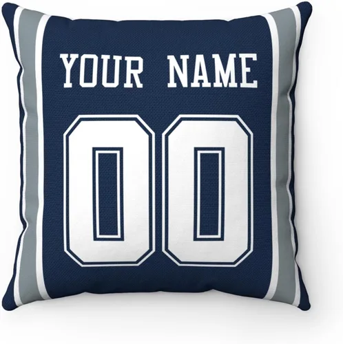 Miniatura 2 de ANTKING Dallas - Almohada personalizada con cualquier nombre y número, regalo personalizado para hombres, mujeres y niños