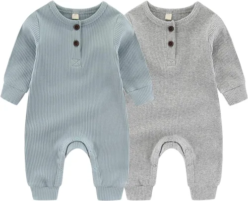 Miniatura 44 de ZAV Mono de manga larga unisex para bebé, niño y niña, 2