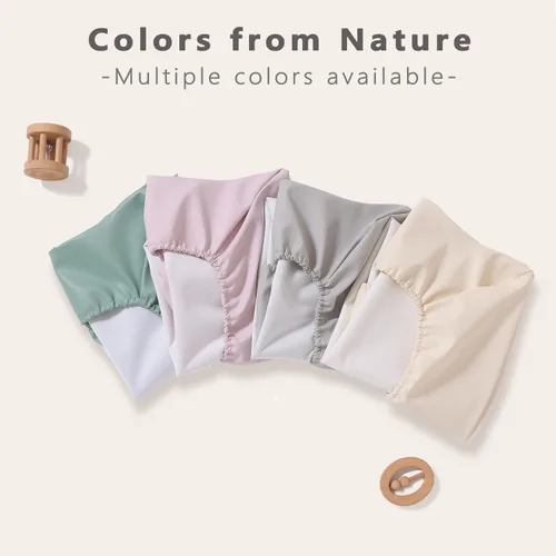 Miniatura 2 de Fundas de cambiador de pañales de cuero vegano para niña, niño, impermeable y lavable, suave funda para cambiador de pañales. Se adapta a Beige