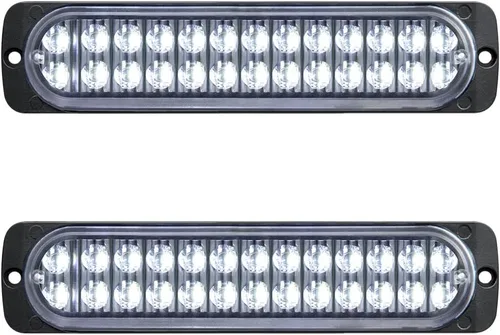 Miniatura 12 de Paquete de 2 luces traseras LED rojas de carcasa de aluminio, para remolque, freno y giro, cumple con DOT, impermeable, montaje en superficie, Rojo