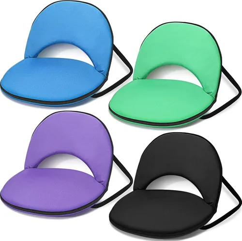 Miniatura 13 de Maitys 2 asientos de estadio para gradas con soporte para espalda, silla acolchada plegable para estadio con 5 posiciones ajustables, silla portátil