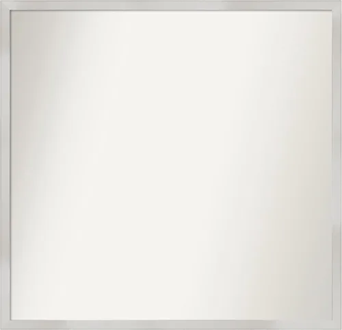 Miniatura 165 de Amanti Art Espejo de baño plateado para sobre el fregadero, 33 x 45 pulgadas, espejo de tocador rectangular blanco plateado y plateado, marco