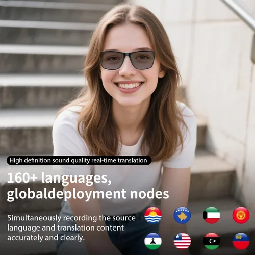 Miniatura 4 de AI Smart Glasses with ChatGPT, Bluetooth Glasses for Women & Men, Free App, AI Translation Glasses with 164 Languages, Photochromic Lenses