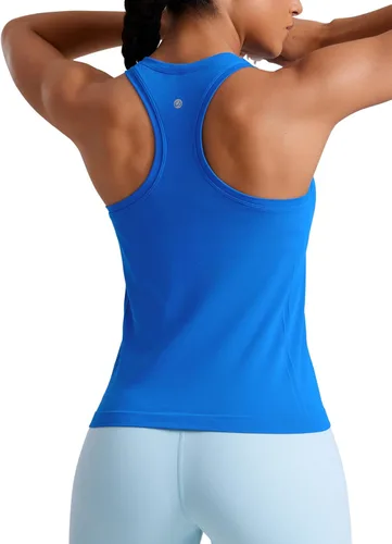 Miniatura 12 de CRZ YOGA - Camisetas sin mangas con espalda cruzada para mujer - Camisetas atléticas para gimnasio, para correr, sin mangas, transpirables