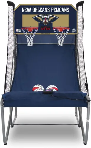 Miniatura 32 de Pop-A-Shot - Home Dual Shot Arcade Basketball Game with NBA Graphics l Sensor Scoring l 16 Game Modes l 7 Balls l Foldable Storage l for All NBA Fans