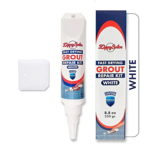 Miniatura 16 de ZippySolve Lechada para Azulejos, Kit de Reparación, Paquete de 2 Rellenos de Lechada, Restaura y Renueva la Línea de Juntas de Azulejos, Tubo