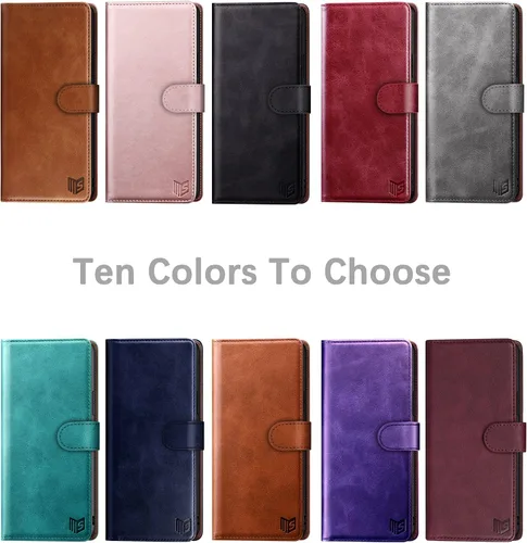 Miniatura 2 de SUANPOT Funda de piel tipo cartera para Samsung Galaxy Note 10 de 6.3 pulgadas con bloqueo RFID, tarjetero para tarjetas de crédito, libro con tapa
