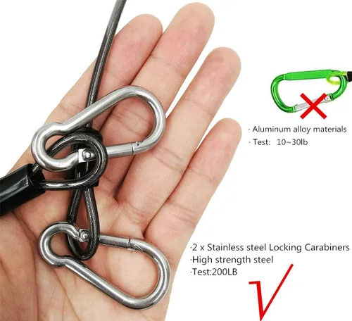 Miniatura 6 de Drchoer Fishing Rod Lanyard for Trolling: 10ft-150LB Saltwater Rod Reel Safety Tether - Retractable Fishing Tool Coil Lanyard for Deep Sea Pole