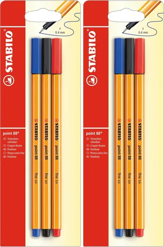 Miniatura 11 de STABILO Fineliner point 88 - Pack of 3 - Black