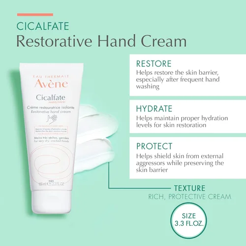 Miniatura 2 de Avène Crema de manos Cicalfate, loción nutritiva intensa para manos secas y agrietadas, 3.3 onzas